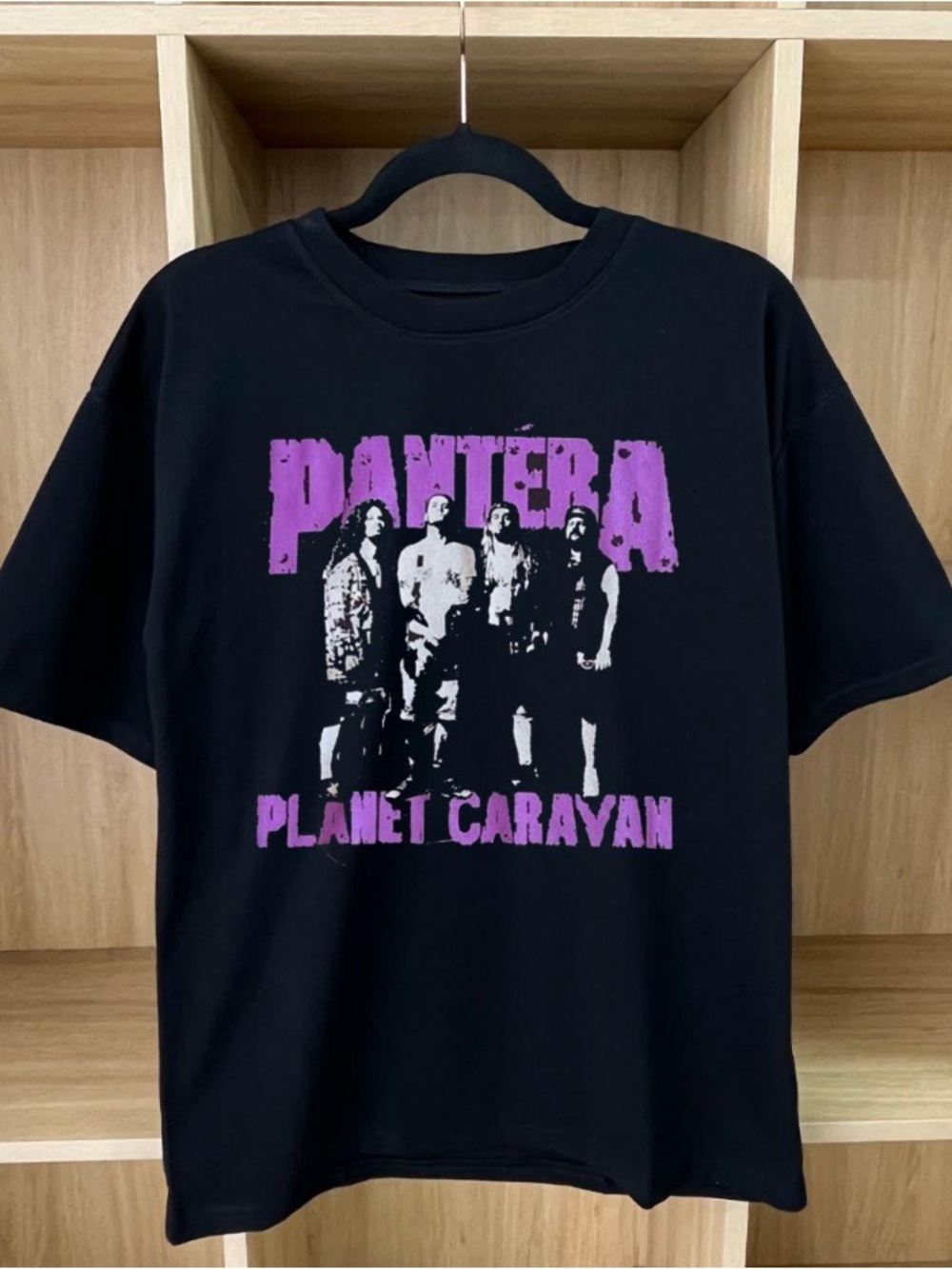 Pantera Purple Label Band Photo Printed T-shirt